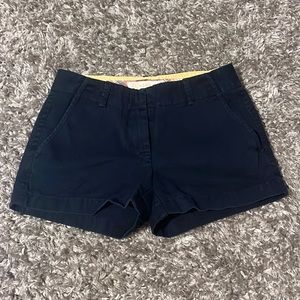 dark blue Jean low waisted shorts from j.crew size 0